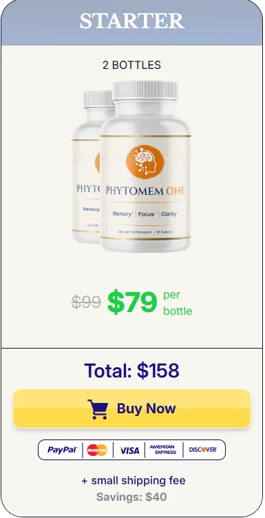 Phytomem One 2 bottle starter package for brain and memory support
